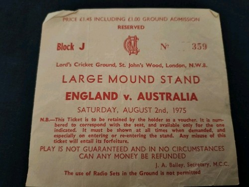 Vintage match ticket england - vintage,