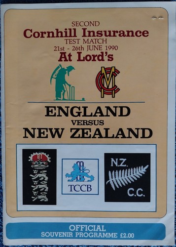 Programme test match lords - programme,