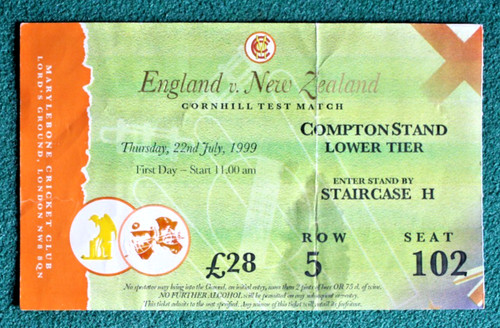 England new zealand - v, test